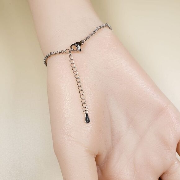 Brand New Hello Kitty Rhinestone Silver Bracelet #2 - Picture 5 of 7